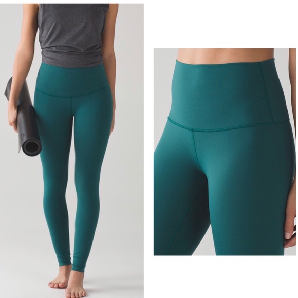lululemon athletica Pants - LULULEMON Wunder Under Hi Rise Pant Forage Teal 12